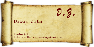 Dibuz Zita névjegykártya